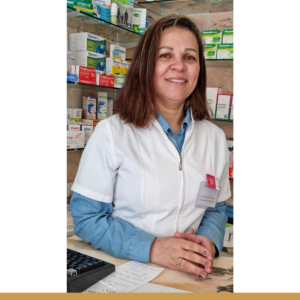 Sandra Silveira, auxiliar de farmacia