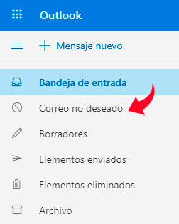 Outlook no deseados